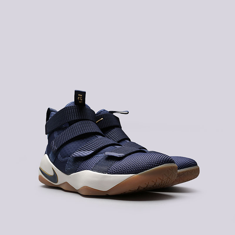 мужские синие баскетбольные кроссовки Nike Lebron Soldier XI 897644-402 - цена, описание, фото 4