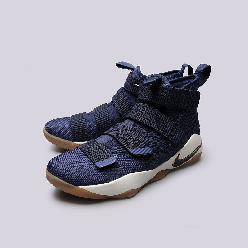 мужские синие баскетбольные кроссовки Nike Lebron Soldier XI 897644-402 - цена, описание, фото 5