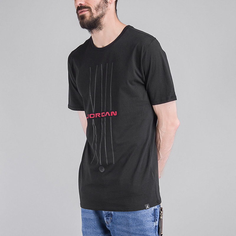 мужская черная футболка Jordan SPORTSWEAR AJ 13 CNXN 908422-010 - цена, описание, фото 2