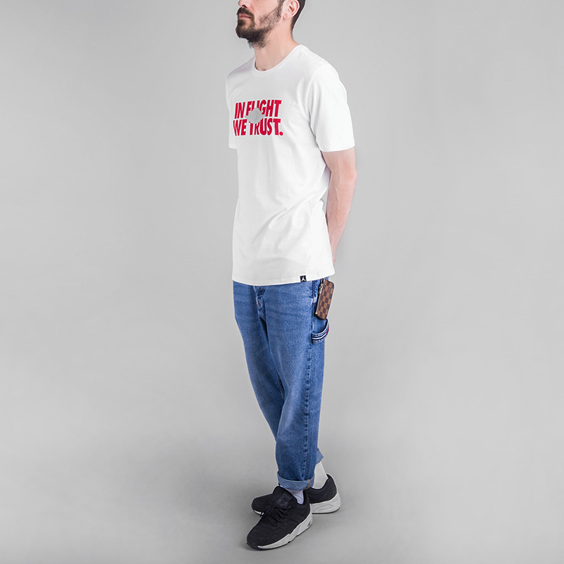 мужская белая футболка Jordan MODERN TEE 908424-100 - цена, описание, фото 3