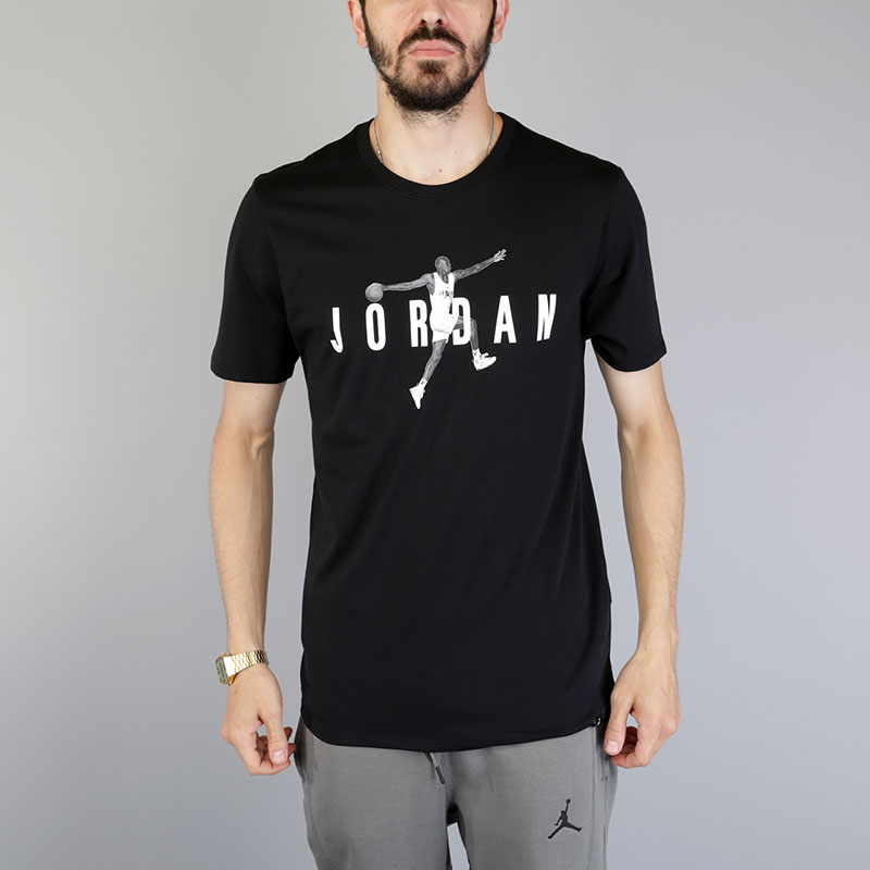 мужская черная футболка Jordan M JSW Tee Modern 2 908436-010 - цена, описание, фото 1