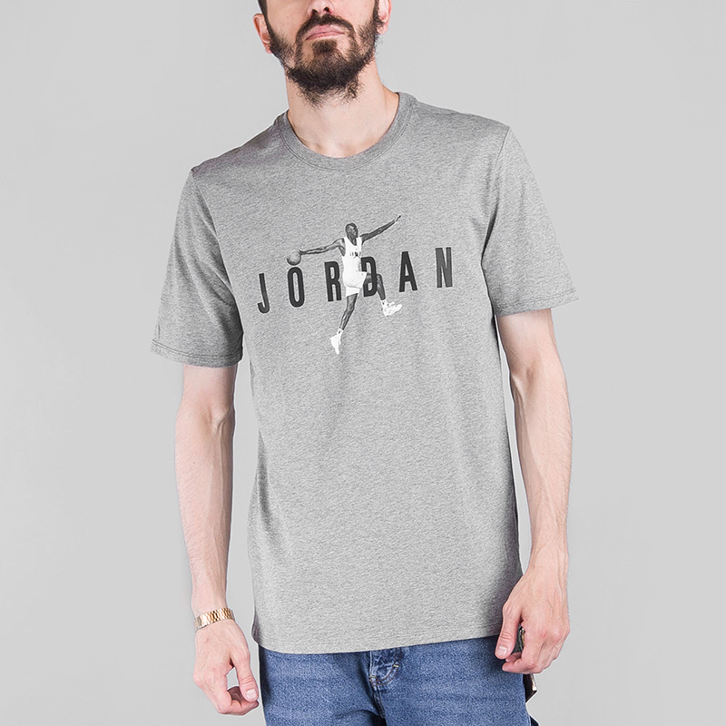 мужская серая футболка Jordan M JSW TEE MODERN 2 908436-063 - цена, описание, фото 1