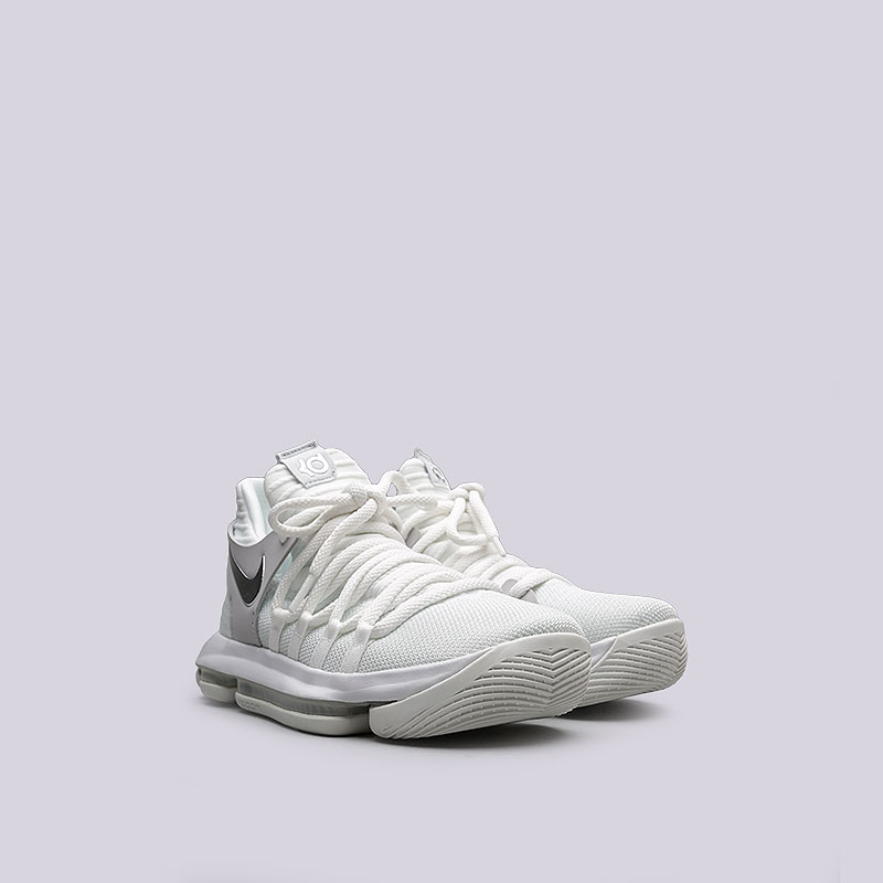 женские белые баскетбольные кроссовки Nike Zoom KD10 (GS) 918365-100 - цена, описание, фото 4
