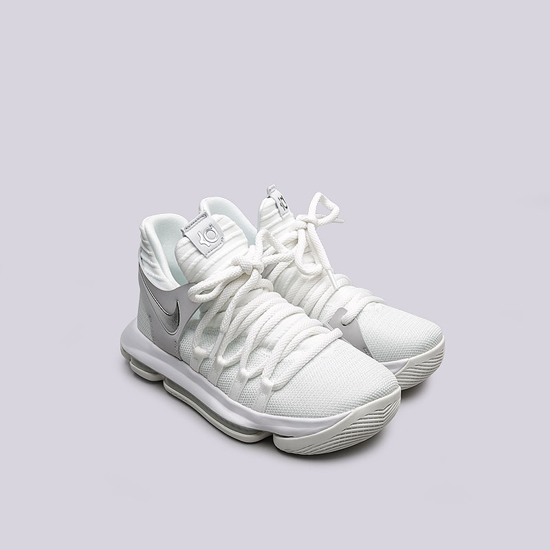 женские белые баскетбольные кроссовки Nike Zoom KD10 (GS) 918365-100 - цена, описание, фото 5