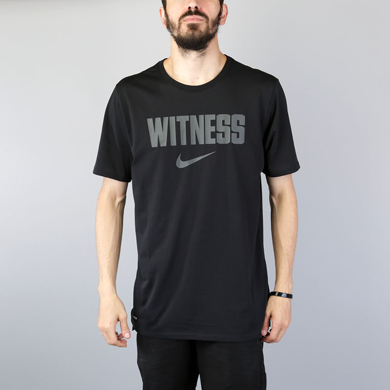 мужская черная футболка Nike Lebron Dry Tee Witness 932447-010 - цена, описание, фото 1