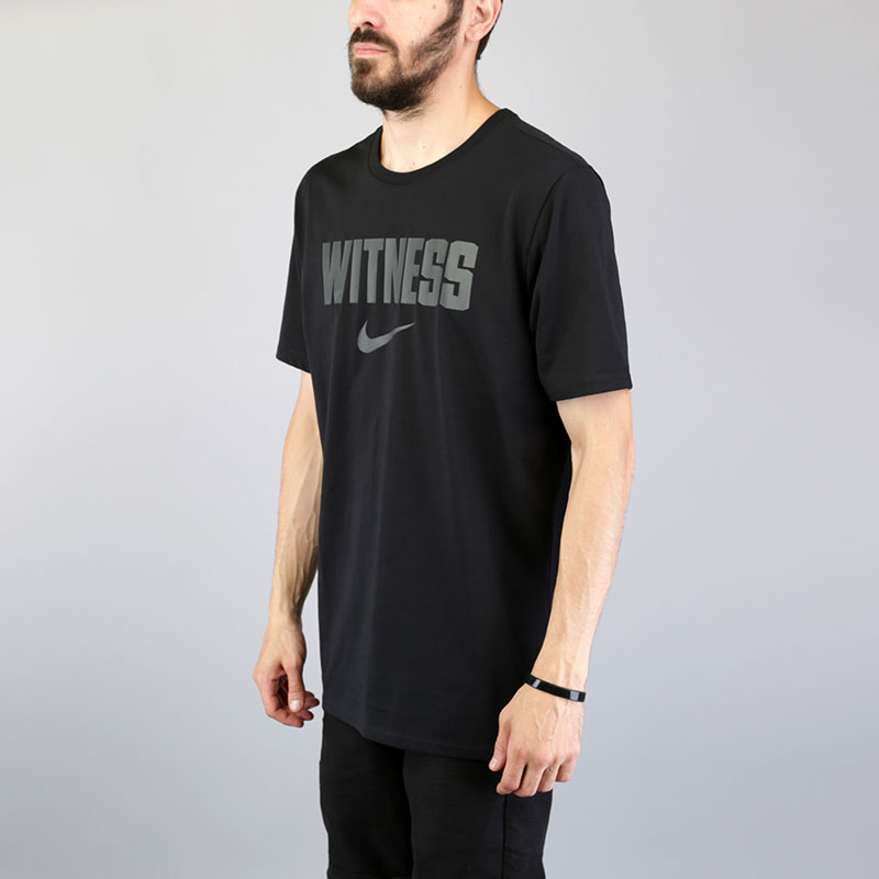 мужская черная футболка Nike Lebron Dry Tee Witness 932447-010 - цена, описание, фото 3