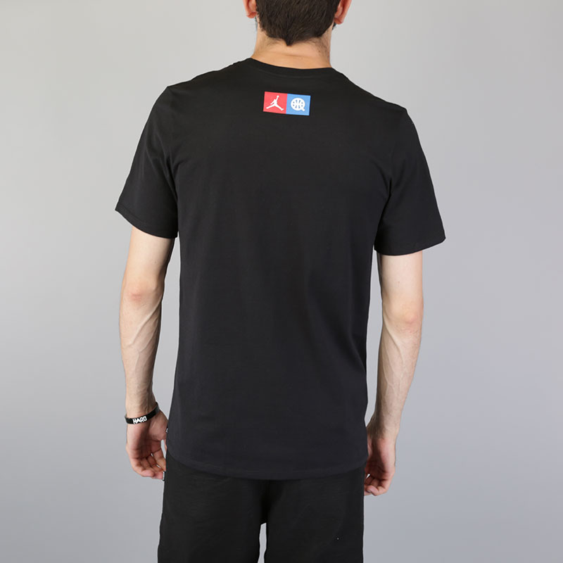 мужская черная футболка Jordan Quai 54 Tee Logo AH3988-010 - цена, описание, фото 3