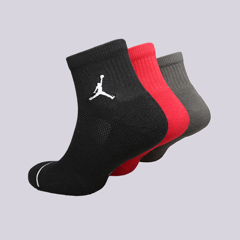 мужские черные носки Jordan Jumpman QTR 3Pack SX5544-018 - цена, описание, фото 2