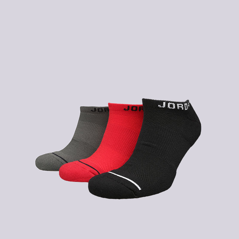мужские красные носки Jordan Jumpman No Show 3 Pack Socks SX5546-019 - цена, описание, фото 1