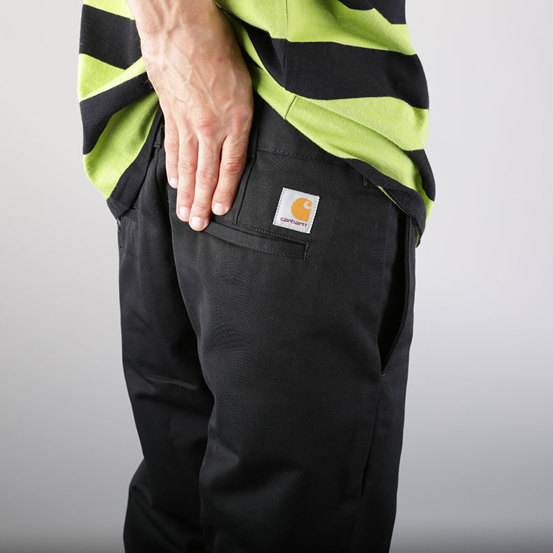 мужские черные брюки Carhartt WIP Master Pant i020074-black - цена, описание, фото 4