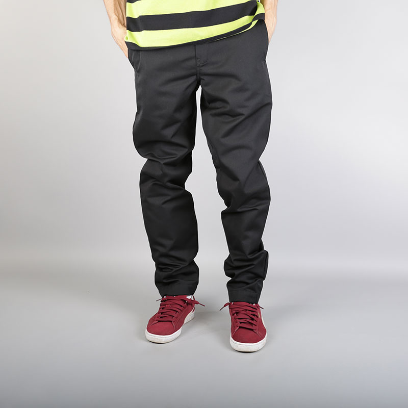 мужские черные брюки Carhartt WIP Master Pant i020074-black - цена, описание, фото 1