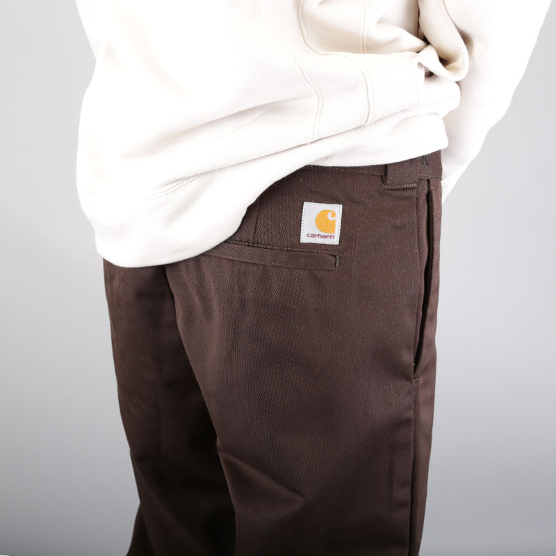 мужские коричневые брюки Carhartt WIP Master Pant i020074-tobacco - цена, описание, фото 4