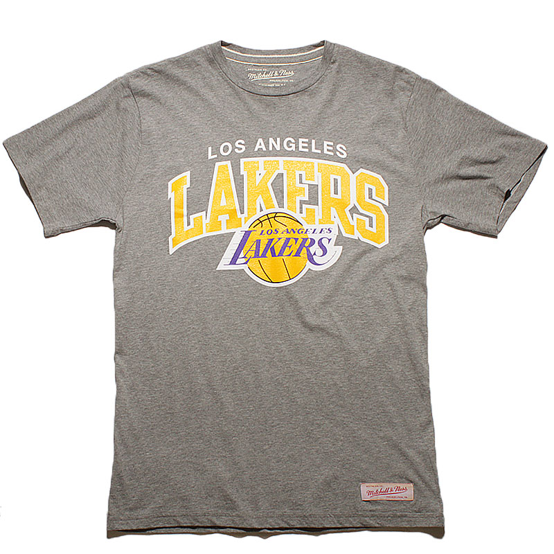 Mitchell and ness Футблока La Lakers (La Lakers-grey/heat)  - цена, описание, фото 1